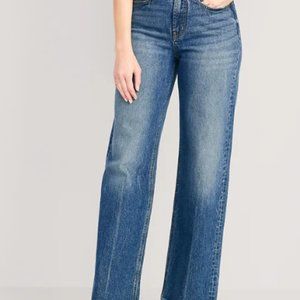 Curvy Extra High-Waisted Sky-Hi Wide-Leg Jeans for Women